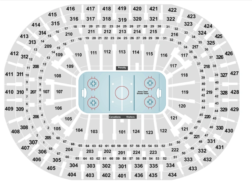 Centre Bell Seating Chart